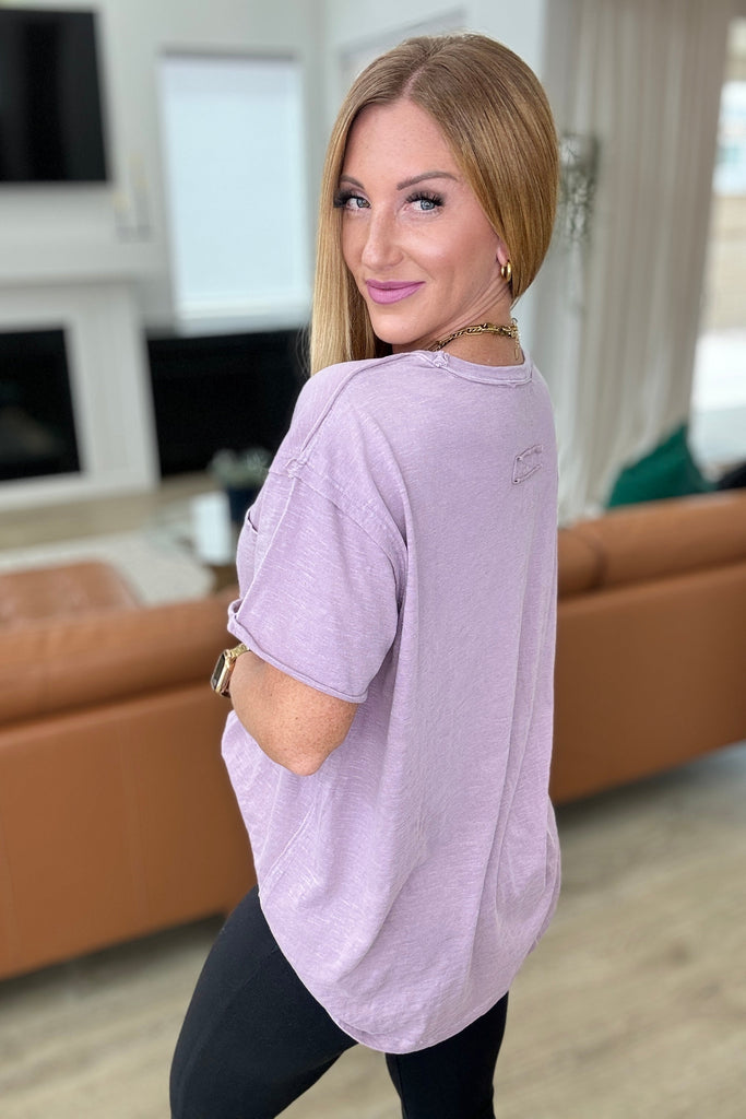 Casually Cool Patch Pocket Tee in Mauve-Tops-Timber Brooke Boutique, Online Women's Fashion Boutique in Amarillo, Texas