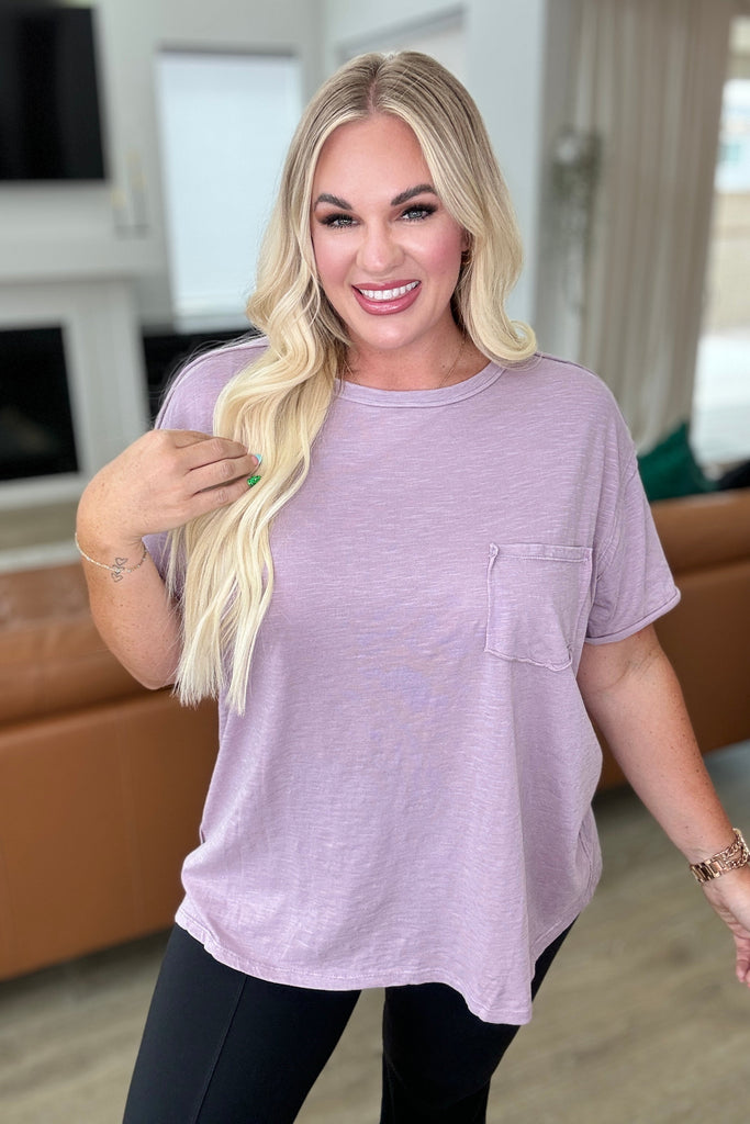 Casually Cool Patch Pocket Tee in Mauve-Tops-Timber Brooke Boutique, Online Women's Fashion Boutique in Amarillo, Texas