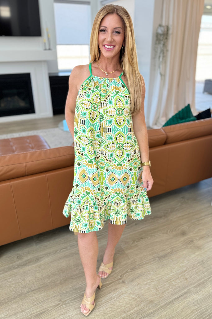 As You Walk On By Tank Dress in Lime-Dresses-Timber Brooke Boutique, Online Women's Fashion Boutique in Amarillo, Texas