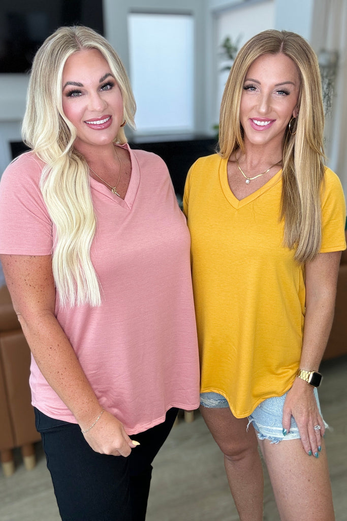 Heart and Soul V-Neck Top in Dusty Pink-Tops-Timber Brooke Boutique, Online Women's Fashion Boutique in Amarillo, Texas