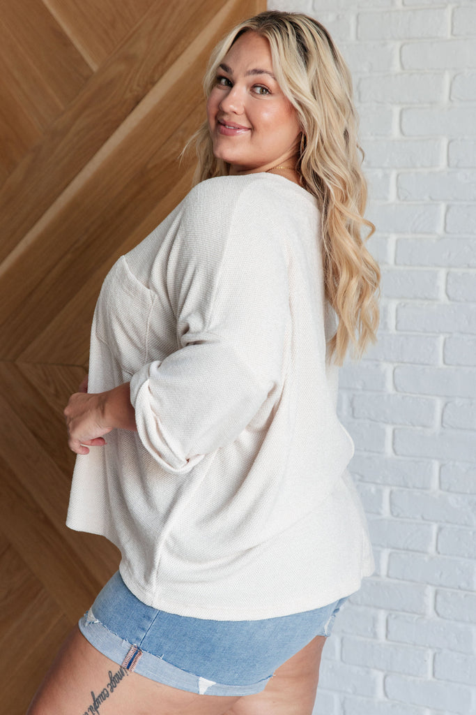 Ivory Thoughts Chenille Blouse-Womens-Timber Brooke Boutique, Online Women's Fashion Boutique in Amarillo, Texas