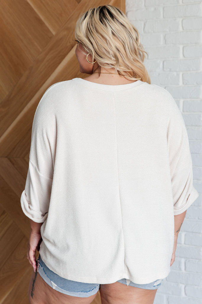 Ivory Thoughts Chenille Blouse-Womens-Timber Brooke Boutique, Online Women's Fashion Boutique in Amarillo, Texas