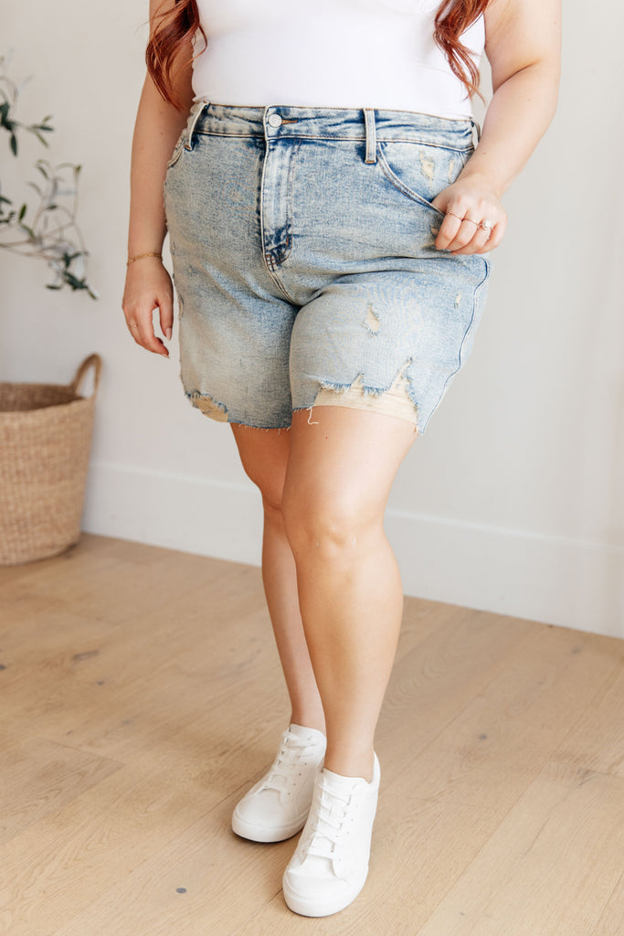Cindy High Rise Mineral Wash Distressed Boyfriend Shorts-Womens-Timber Brooke Boutique, Online Women's Fashion Boutique in Amarillo, Texas