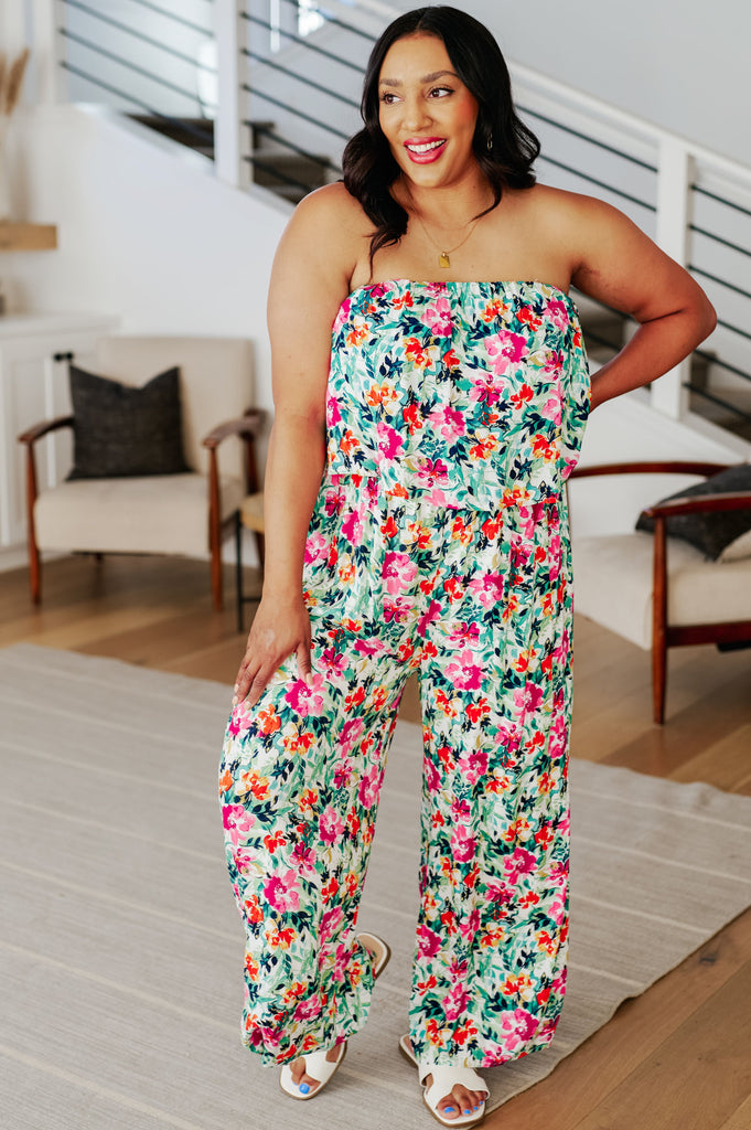 Life of the Party Floral Jumpsuit in Green-Womens-Timber Brooke Boutique, Online Women's Fashion Boutique in Amarillo, Texas