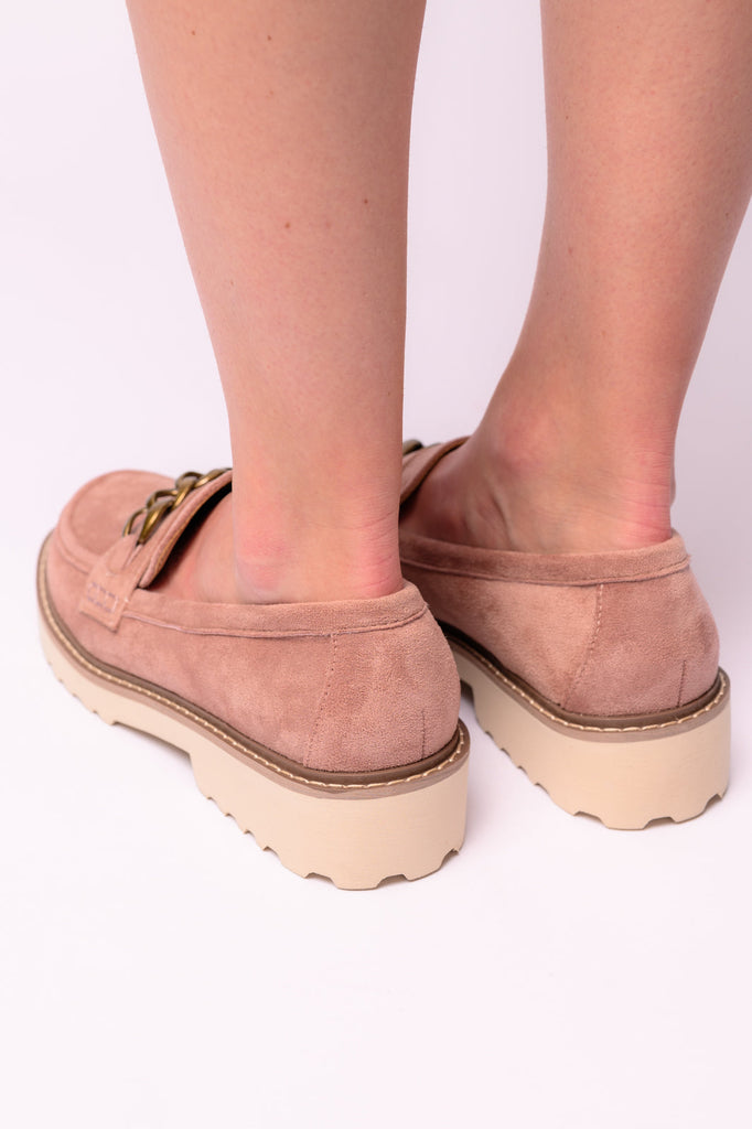 Literally Loafers in Blush Faux Suede-Womens-Timber Brooke Boutique, Online Women's Fashion Boutique in Amarillo, Texas