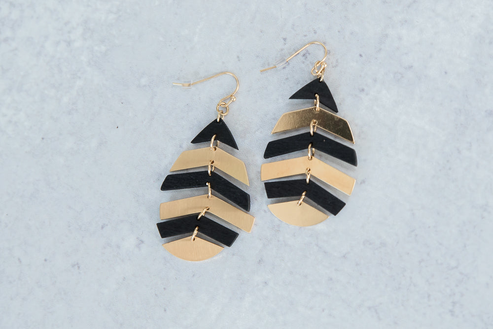 Here All Along Black Earrings-Urbanista-Timber Brooke Boutique, Online Women's Fashion Boutique in Amarillo, Texas