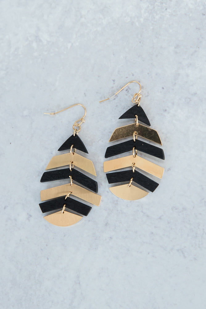 Here All Along Black Earrings-Urbanista-Timber Brooke Boutique, Online Women's Fashion Boutique in Amarillo, Texas