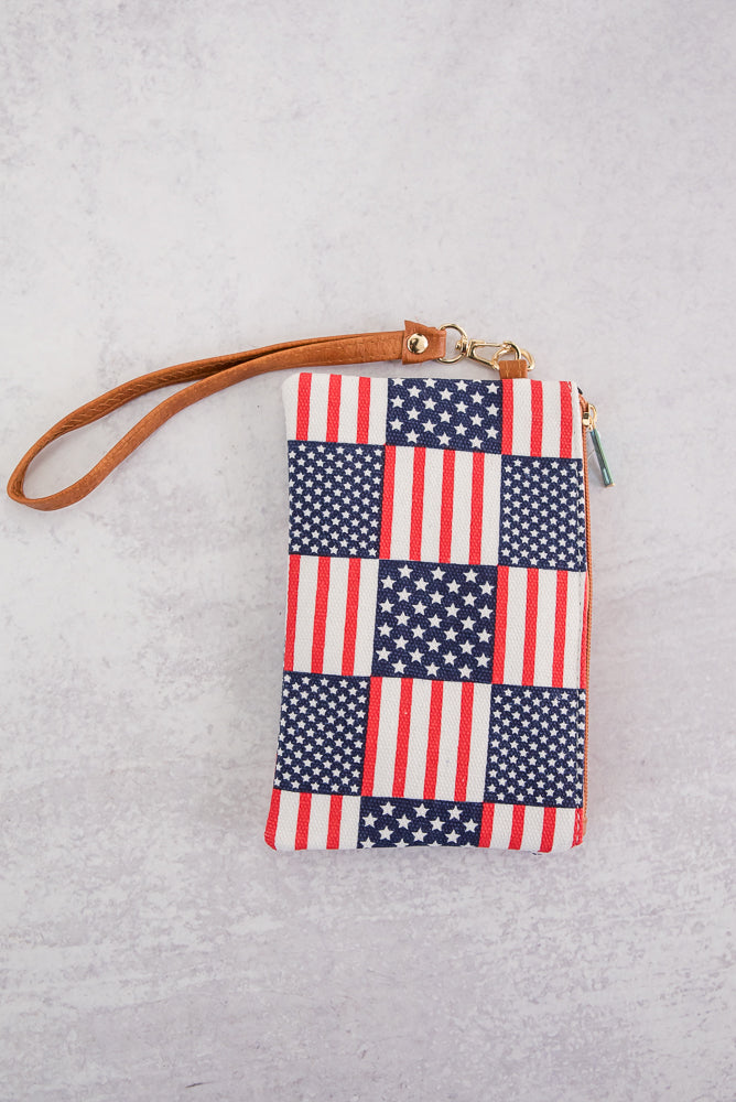 Stars & Stripes Wristlet-Urbanista-Timber Brooke Boutique, Online Women's Fashion Boutique in Amarillo, Texas