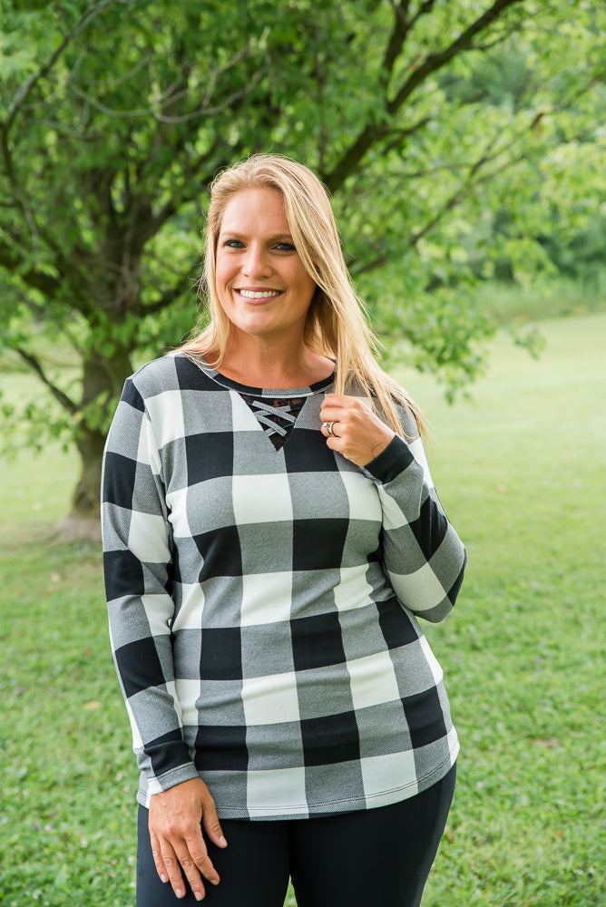 Checkmate Top in White-Your Fashion Wholesale-Timber Brooke Boutique, Online Women's Fashion Boutique in Amarillo, Texas