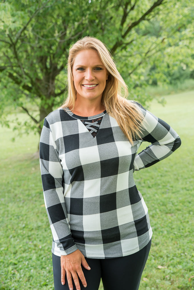 Checkmate Top in White-Your Fashion Wholesale-Timber Brooke Boutique, Online Women's Fashion Boutique in Amarillo, Texas