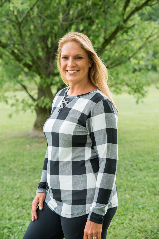 Checkmate Top in White-Your Fashion Wholesale-Timber Brooke Boutique, Online Women's Fashion Boutique in Amarillo, Texas