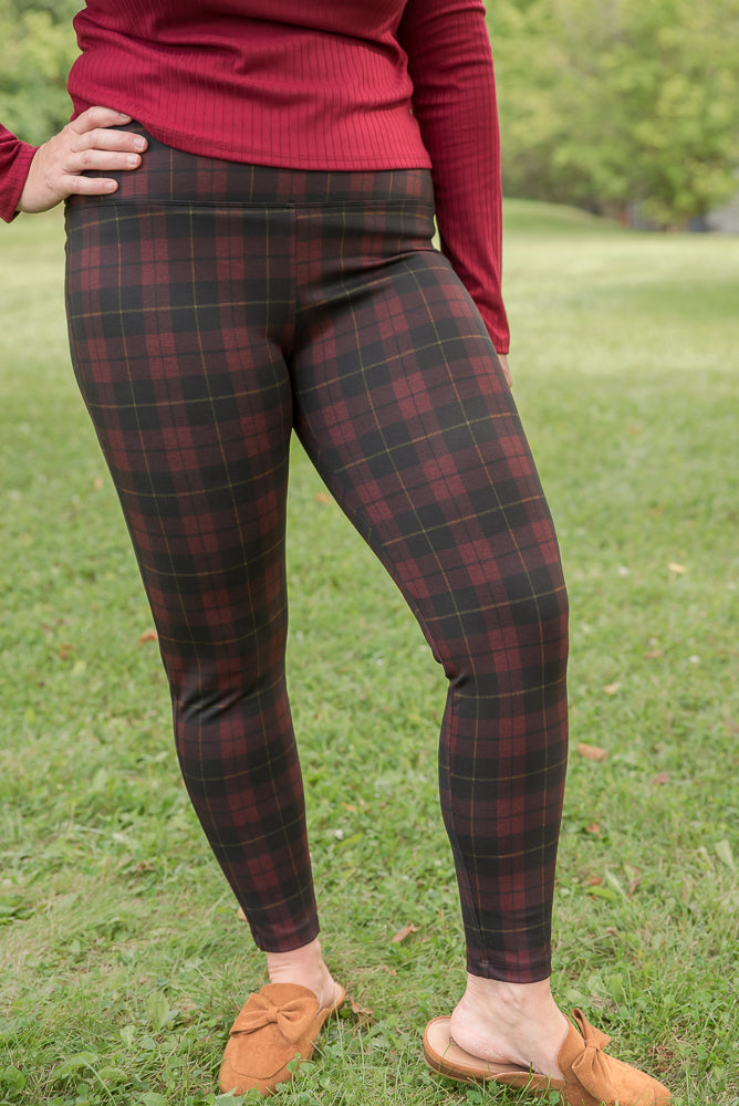 This Love Plaid Ponte Pants-Zenana-Timber Brooke Boutique, Online Women's Fashion Boutique in Amarillo, Texas