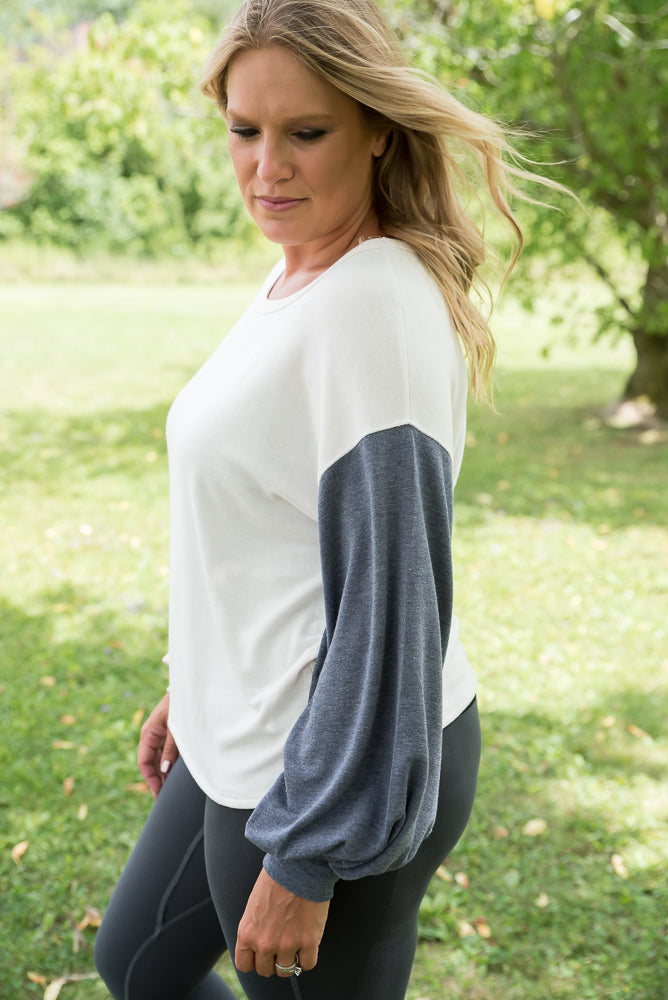 All Natural Blocking Top-Andre by Unit-Timber Brooke Boutique, Online Women's Fashion Boutique in Amarillo, Texas