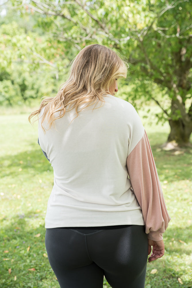 All Natural Blocking Top-Andre by Unit-Timber Brooke Boutique, Online Women's Fashion Boutique in Amarillo, Texas