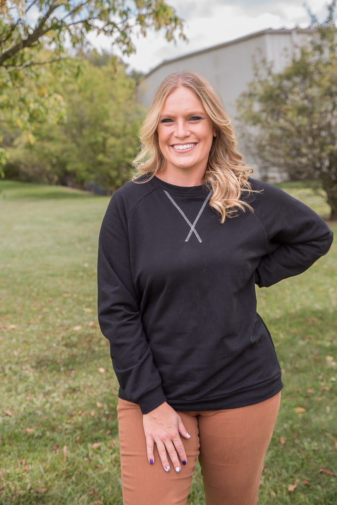 Might Have Been Pullover in Black-Zenana-Timber Brooke Boutique, Online Women's Fashion Boutique in Amarillo, Texas