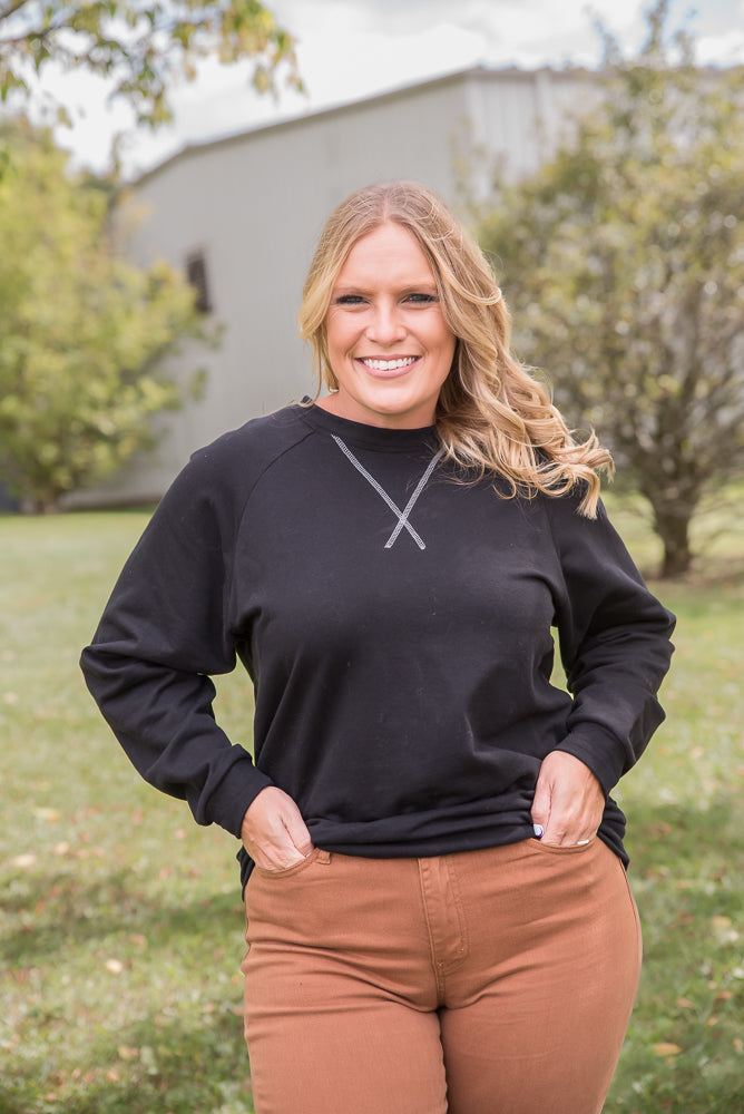 Might Have Been Pullover in Black-Zenana-Timber Brooke Boutique, Online Women's Fashion Boutique in Amarillo, Texas