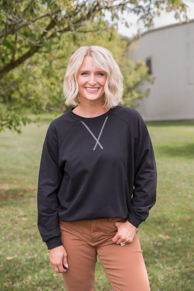 Might Have Been Pullover in Black-Zenana-Timber Brooke Boutique, Online Women's Fashion Boutique in Amarillo, Texas