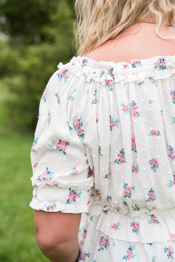 Florals Forever Top-White Birch-Timber Brooke Boutique, Online Women's Fashion Boutique in Amarillo, Texas