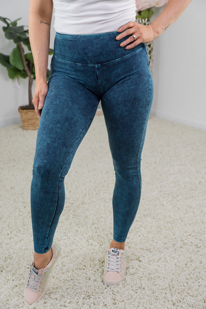 My Mineral Washed Yoga Leggings-Zenana-Timber Brooke Boutique, Online Women's Fashion Boutique in Amarillo, Texas