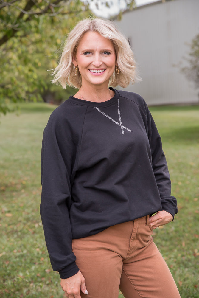 Might Have Been Pullover in Black-Zenana-Timber Brooke Boutique, Online Women's Fashion Boutique in Amarillo, Texas