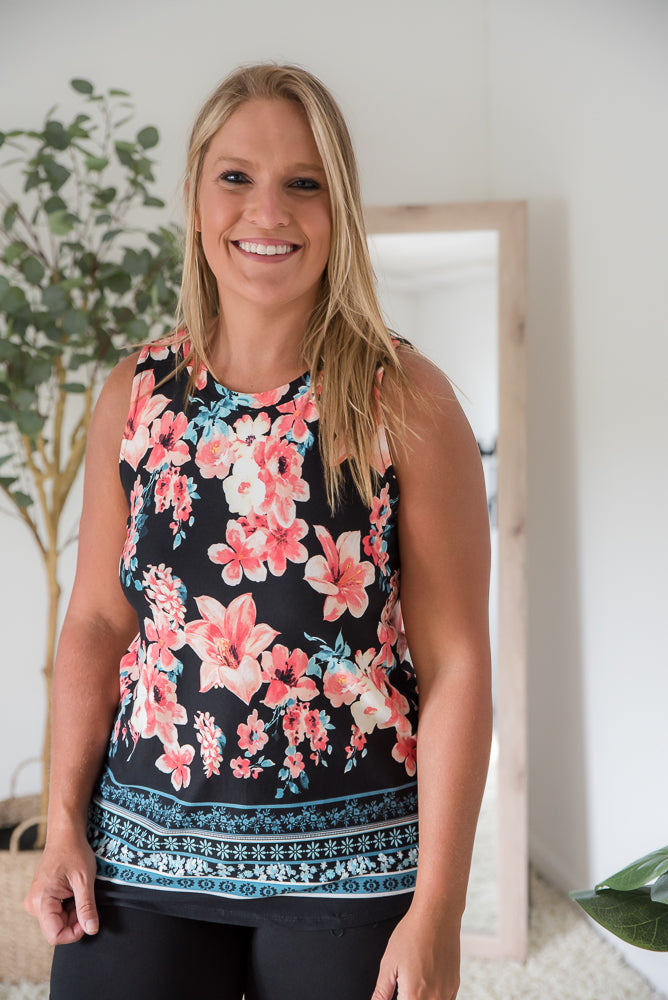 Floral Perfection Tank-White Birch-Timber Brooke Boutique, Online Women's Fashion Boutique in Amarillo, Texas