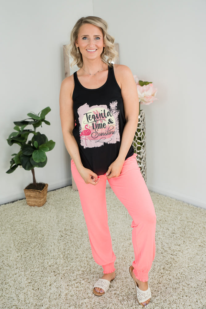 Be Your Best Lounge Joggers in Coral-Zenana-Timber Brooke Boutique, Online Women's Fashion Boutique in Amarillo, Texas