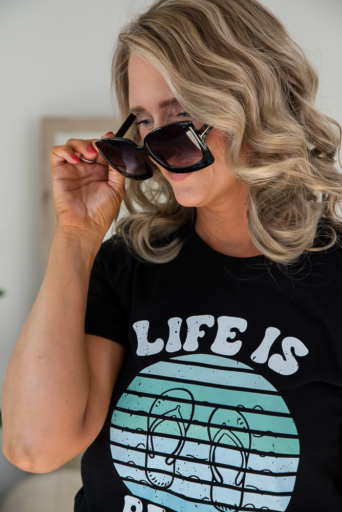 The Megan Sunglasses in Black-Julia Rose-Timber Brooke Boutique, Online Women's Fashion Boutique in Amarillo, Texas