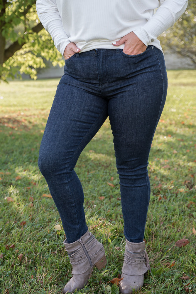 A Rainy Night Judy Blue Tummy Control Jeans-judy blue-Timber Brooke Boutique, Online Women's Fashion Boutique in Amarillo, Texas