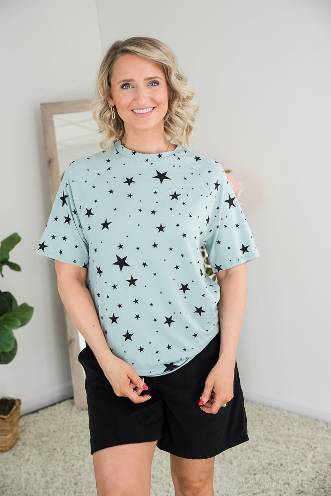 Into the Stars Top in Green-Zenana-Timber Brooke Boutique, Online Women's Fashion Boutique in Amarillo, Texas