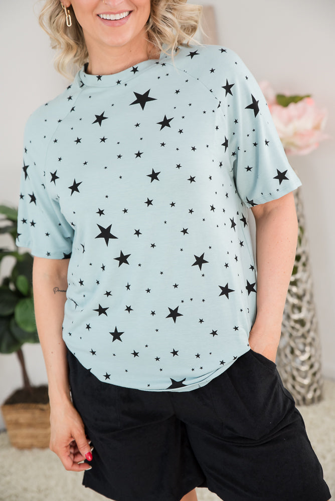 Into the Stars Top in Green-Zenana-Timber Brooke Boutique, Online Women's Fashion Boutique in Amarillo, Texas