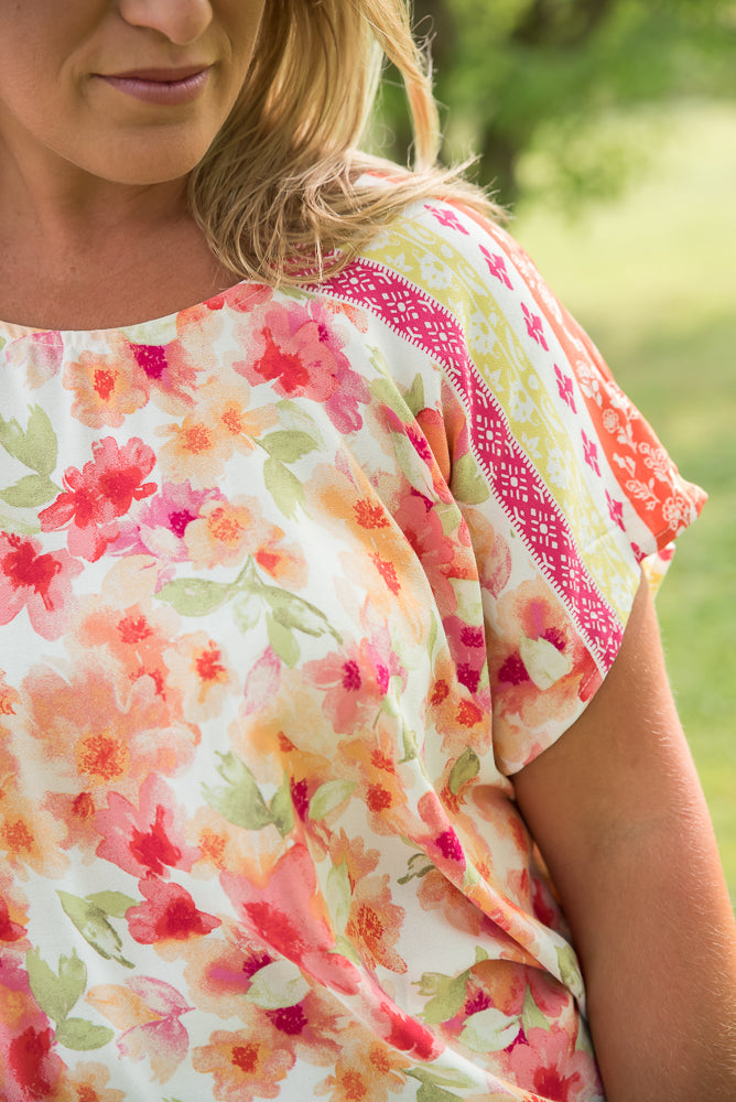 Bright Eyed Floral Top-White Birch-Timber Brooke Boutique, Online Women's Fashion Boutique in Amarillo, Texas