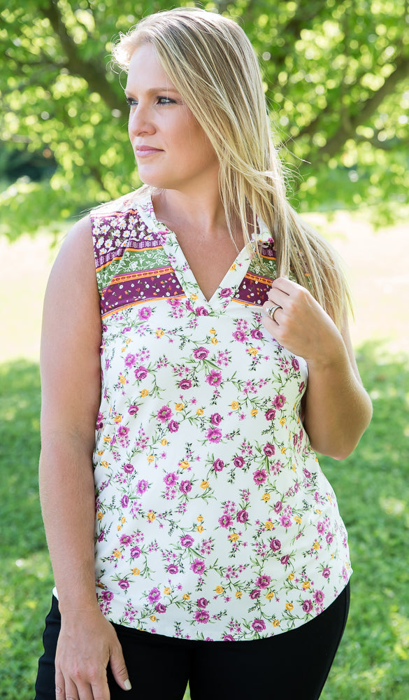 Splendid Days Sleeveless Top-White Birch-Timber Brooke Boutique, Online Women's Fashion Boutique in Amarillo, Texas