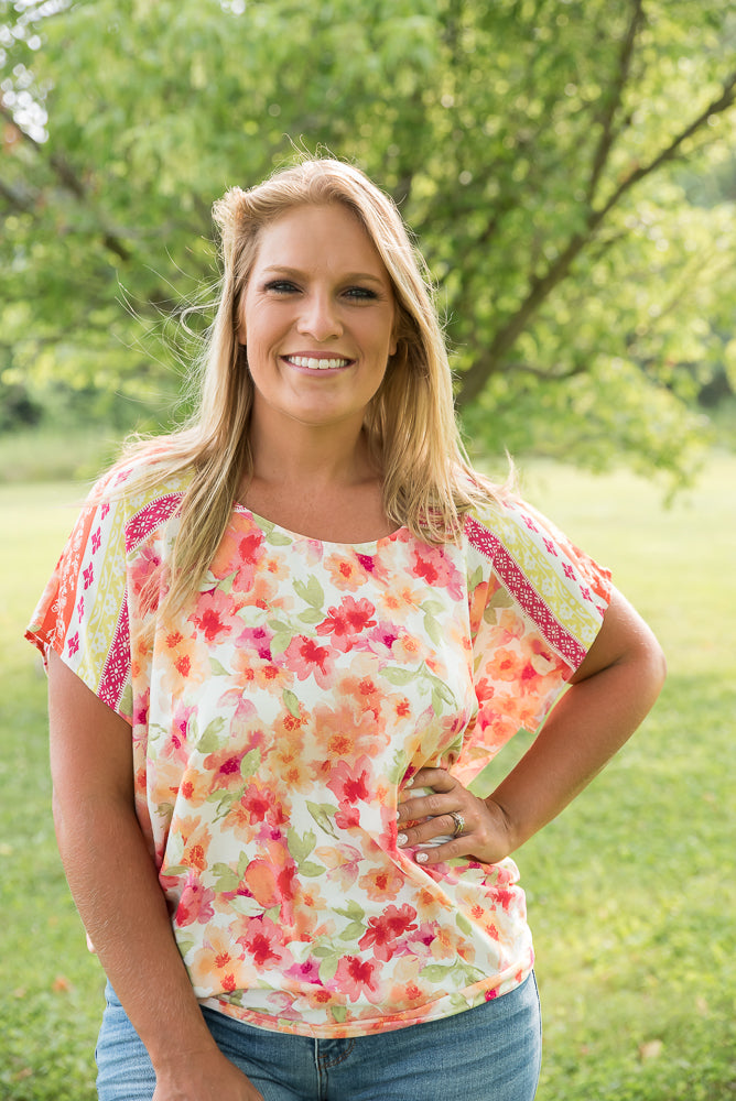 Bright Eyed Floral Top-White Birch-Timber Brooke Boutique, Online Women's Fashion Boutique in Amarillo, Texas