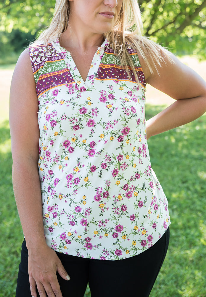 Splendid Days Sleeveless Top-White Birch-Timber Brooke Boutique, Online Women's Fashion Boutique in Amarillo, Texas