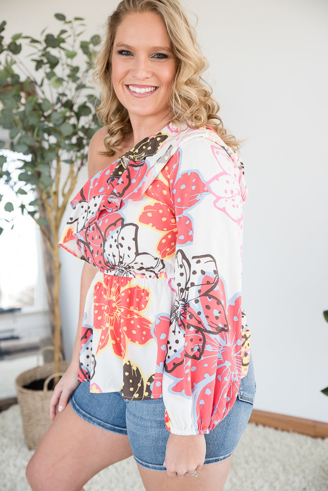 Wild Flower Top-Andre by Unit-Timber Brooke Boutique, Online Women's Fashion Boutique in Amarillo, Texas