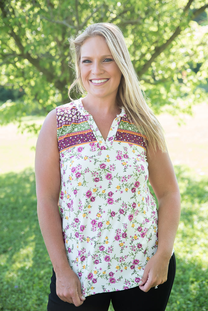 Splendid Days Sleeveless Top-White Birch-Timber Brooke Boutique, Online Women's Fashion Boutique in Amarillo, Texas