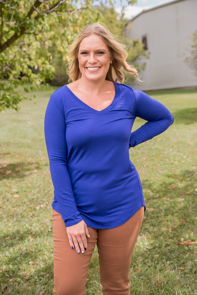 More Than Basic Top in Blue-Zenana-Timber Brooke Boutique, Online Women's Fashion Boutique in Amarillo, Texas