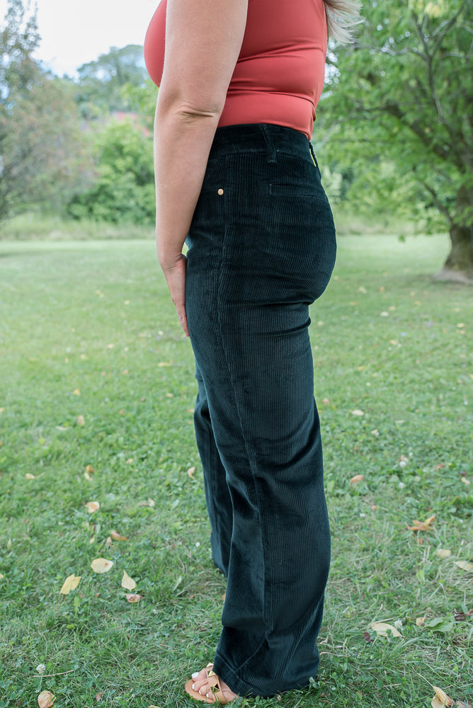 Emerald Isle Corduroy Judy Blue Trousers-judy blue-Timber Brooke Boutique, Online Women's Fashion Boutique in Amarillo, Texas