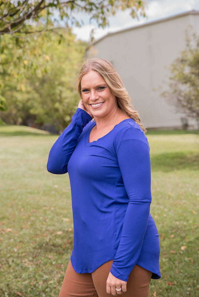 More Than Basic Top in Blue-Zenana-Timber Brooke Boutique, Online Women's Fashion Boutique in Amarillo, Texas