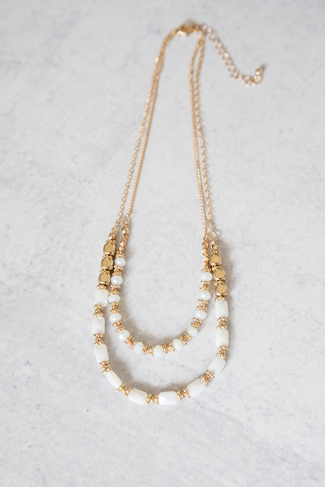 In the Moment Necklace in White-Urbanista-Timber Brooke Boutique, Online Women's Fashion Boutique in Amarillo, Texas