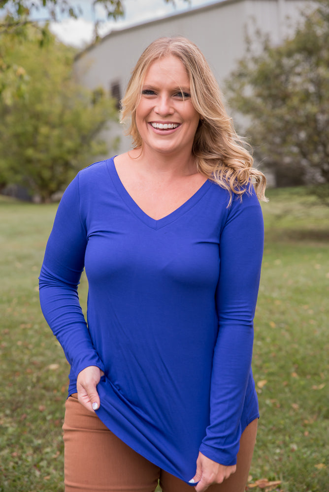 More Than Basic Top in Blue-Zenana-Timber Brooke Boutique, Online Women's Fashion Boutique in Amarillo, Texas