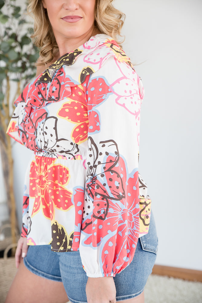 Wild Flower Top-Andre by Unit-Timber Brooke Boutique, Online Women's Fashion Boutique in Amarillo, Texas
