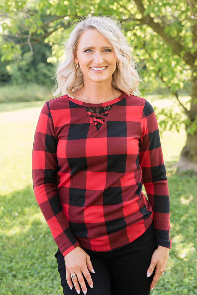 Checkmate Top in Red-Your Fashion Wholesale-Timber Brooke Boutique, Online Women's Fashion Boutique in Amarillo, Texas