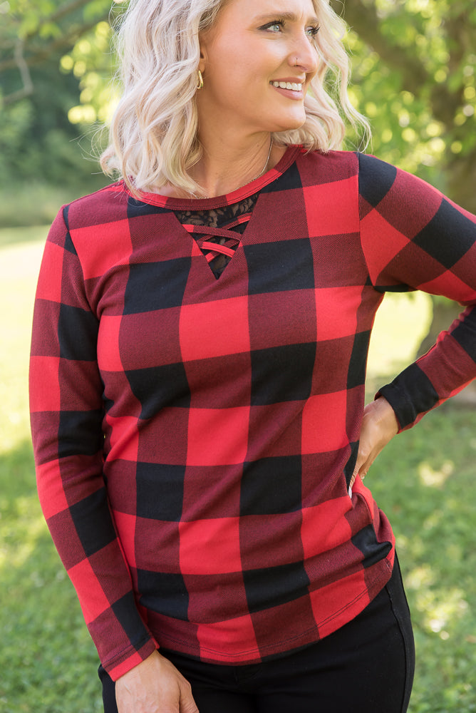 Checkmate Top in Red-Your Fashion Wholesale-Timber Brooke Boutique, Online Women's Fashion Boutique in Amarillo, Texas