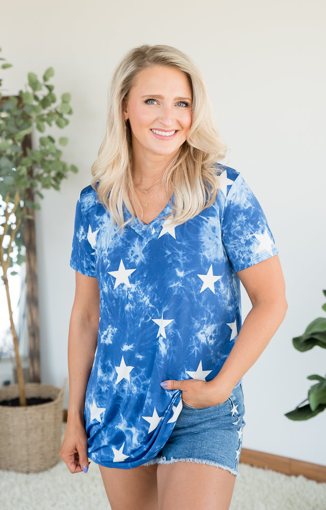 Shining Blue & True Top-Heimish-Timber Brooke Boutique, Online Women's Fashion Boutique in Amarillo, Texas