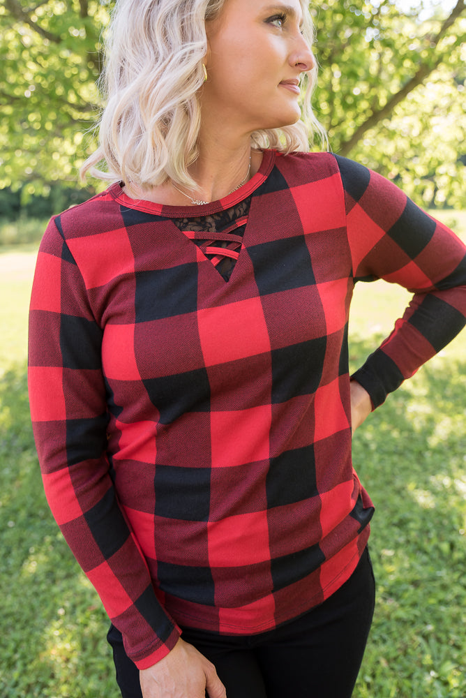 Checkmate Top in Red-Your Fashion Wholesale-Timber Brooke Boutique, Online Women's Fashion Boutique in Amarillo, Texas