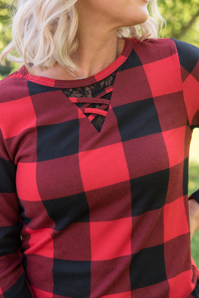 Checkmate Top in Red-Your Fashion Wholesale-Timber Brooke Boutique, Online Women's Fashion Boutique in Amarillo, Texas