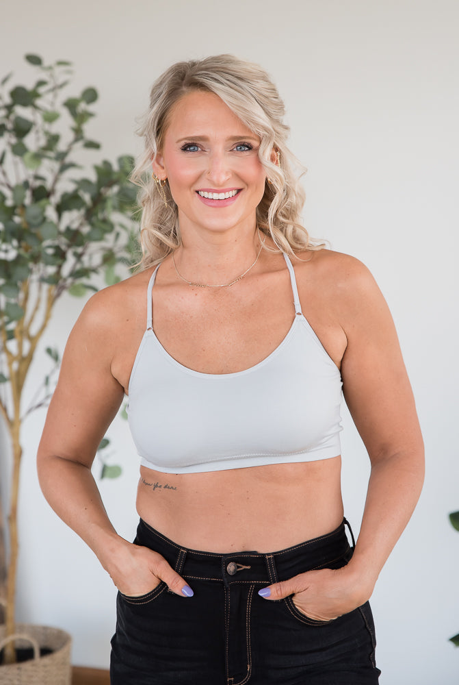 Show Your Support Light Grey Bralette-Zenana-Timber Brooke Boutique, Online Women's Fashion Boutique in Amarillo, Texas