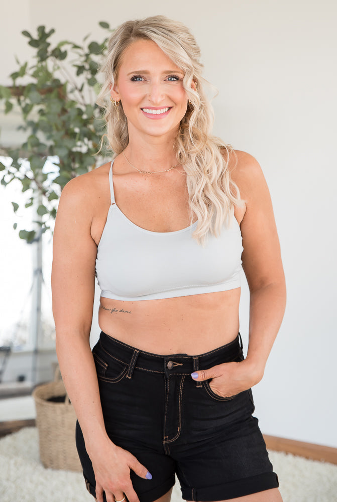Show Your Support Light Grey Bralette-Zenana-Timber Brooke Boutique, Online Women's Fashion Boutique in Amarillo, Texas