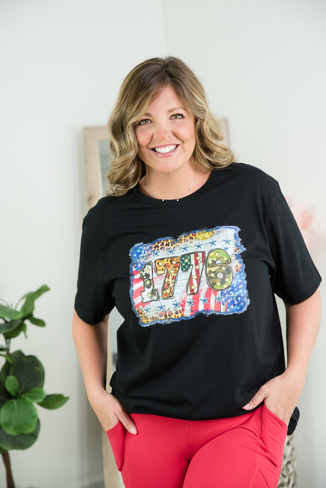 1776 Tee-BT Graphic Tee-Timber Brooke Boutique, Online Women's Fashion Boutique in Amarillo, Texas